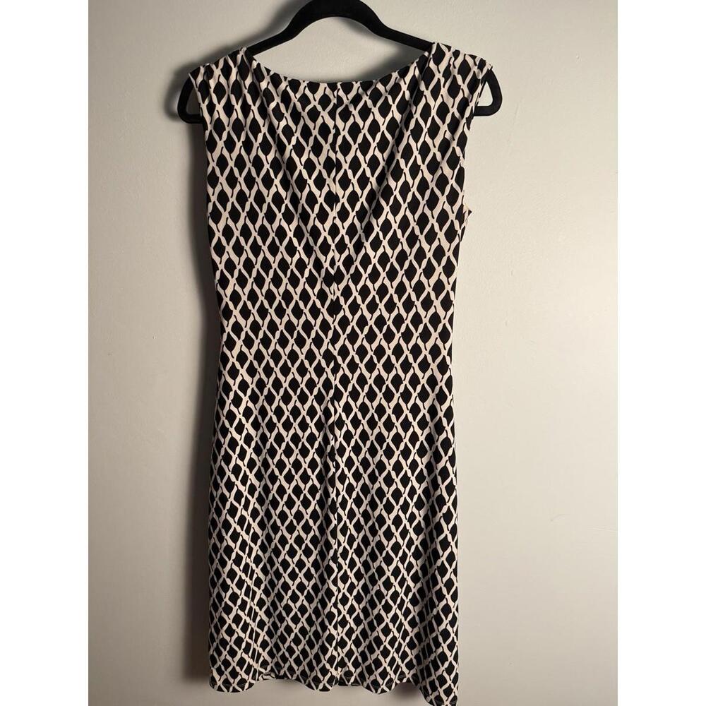 Lauren Ralph Lauren Dress Sheath Knee Length Stretch Ruched Black Boat Neck 10 - Picture 7 of 11
